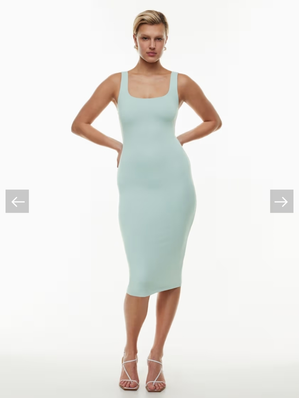 Aritzia Babaton Contour Sleek Squareneck Midi Dress